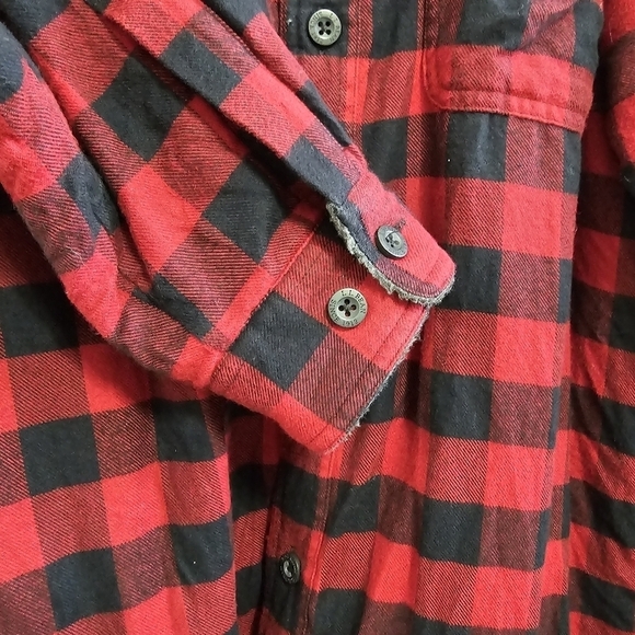 L.L. Bean plaid shearling Jacket lined button down size medium - Picture 4 of 10